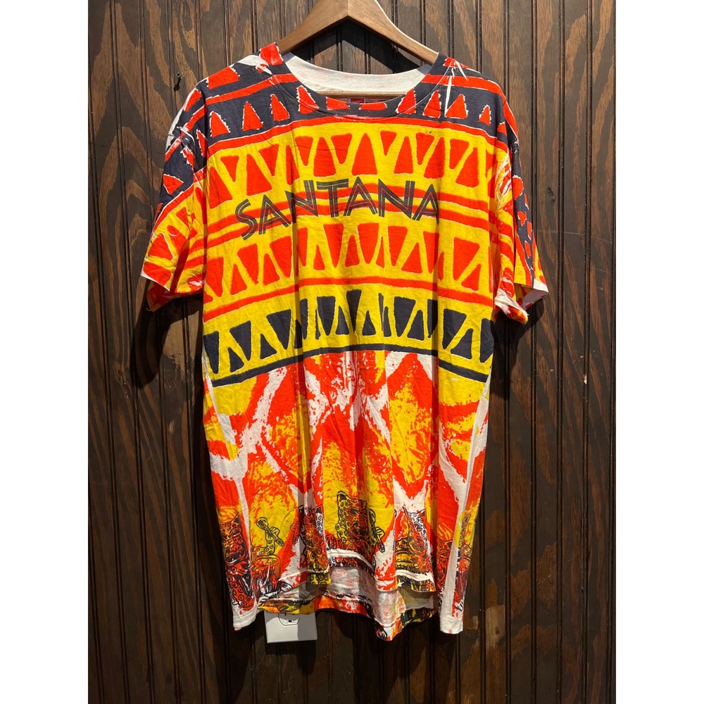 Vintage 1994 Santana Sacred Fire World Tour All Over Print T-Shirt Single Stitch